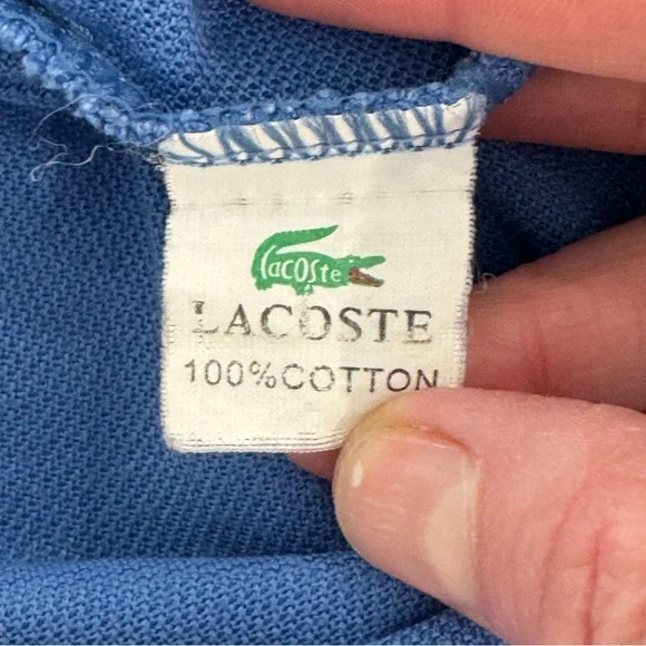 Lacoste Men’s Sky Blue Polo Shirt - large logo on back 🐊- medium - Picture 4 of 7